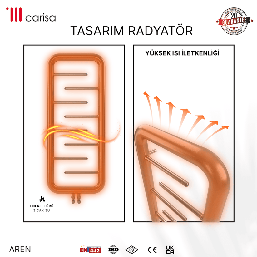 Carisa Aren Paslanmaz Çelik Havlupan Modern Tasarım Ayna Polisaj - carisa