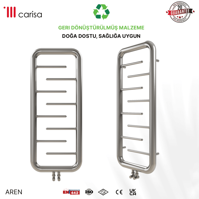 Carisa Aren Paslanmaz Çelik Havlupan Modern Tasarım Satine - carisa