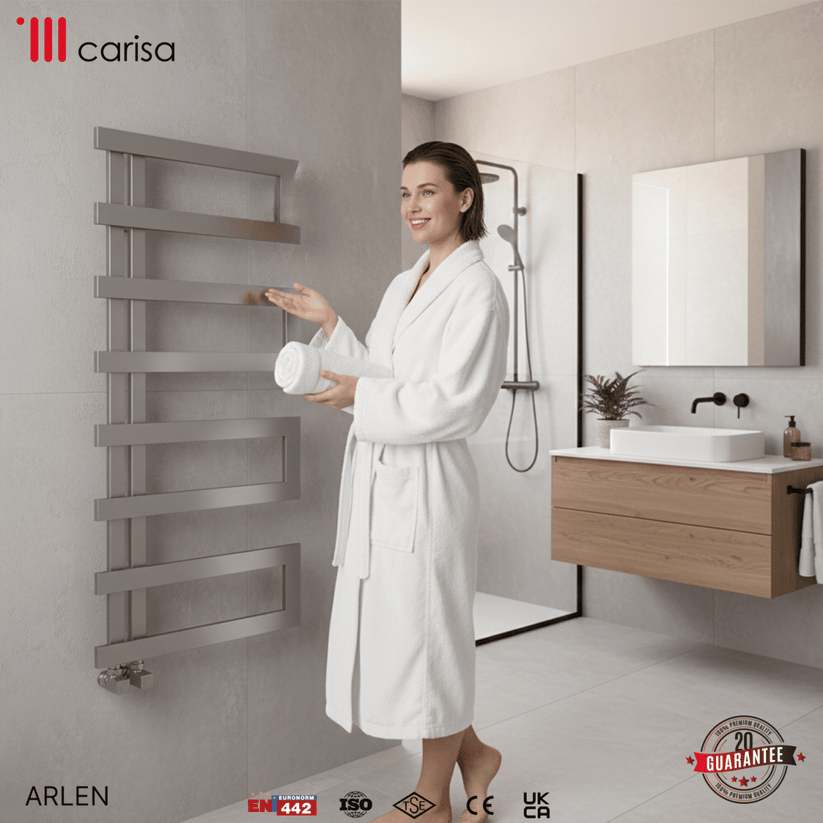 Carisa Arlen Paslanmaz Çelik Havlupan Modern Tasarım Satine - carisa