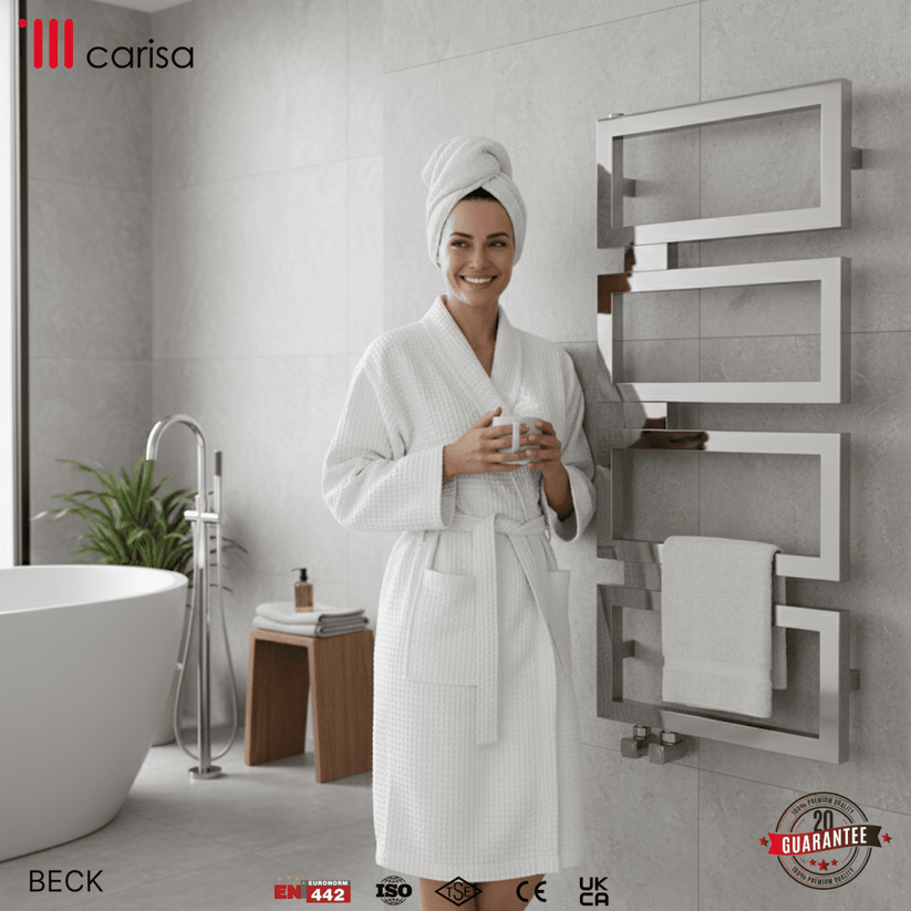 Carisa Beck Paslanmaz Çelik Havlupan Modern Tasarım Ayna Polisaj - carisa