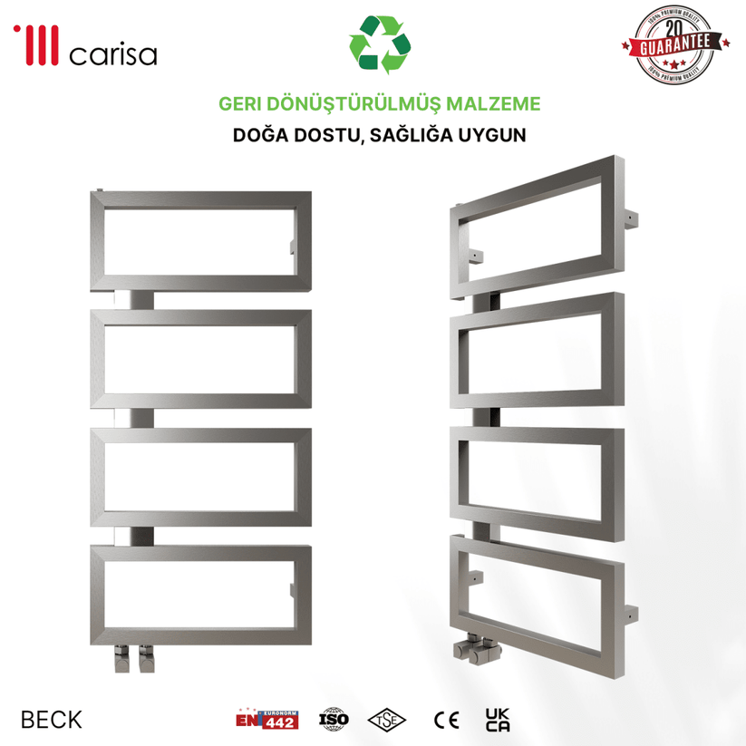Carisa Beck Paslanmaz Çelik Havlupan Modern Tasarım Satine - carisa