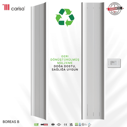 Carisa Boreas B Dikey Elektrikli Radyatör Modern Tasarım Beyaz - carisa