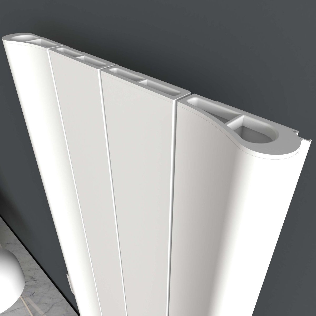 Carisa Boreas B Dikey Elektrikli Radyatör Modern Tasarım Beyaz - carisa