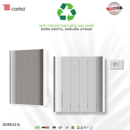 Carisa Boreas B Yatay Elektrikli Radyatör Modern Tasarım Beyaz - carisa