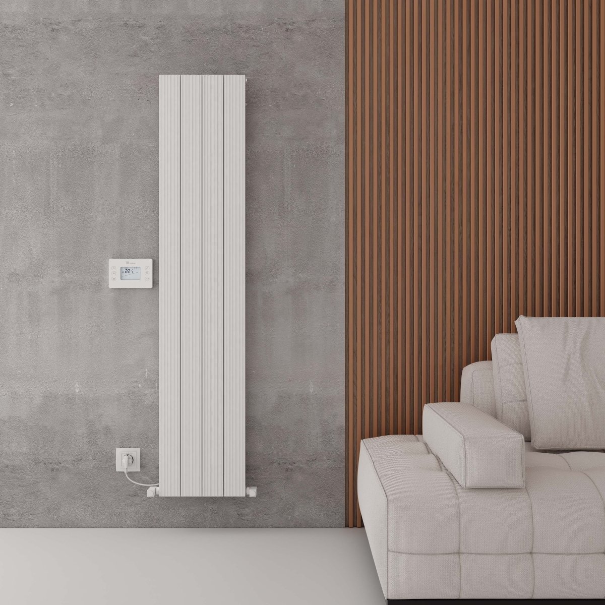 Carisa Boreas M Dikey Elektrikli Radyatör Modern Tasarım Beyaz - carisa