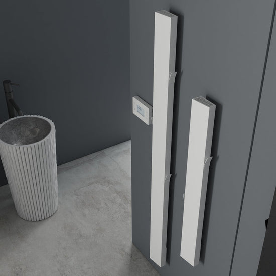 Carisa Boreas Notus S Dikey Elektrikli Radyatör Modern Tasarım Beyaz - carisa