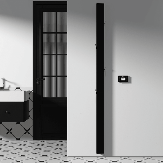 Carisa Boreas Notus S Dikey Elektrikli Radyatör Modern Tasarım Siyah - carisa