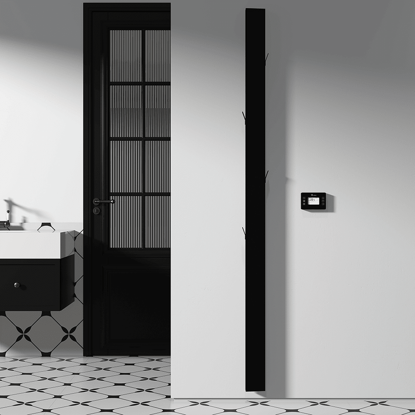 Carisa Boreas Notus S Dikey Elektrikli Radyatör Modern Tasarım Siyah - carisa