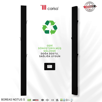 Carisa Boreas Notus S Dikey Elektrikli Radyatör Modern Tasarım Siyah - carisa