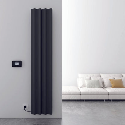 Carisa Boreas S Dikey Elektrikli Radyatör Modern Tasarım Siyah - carisa