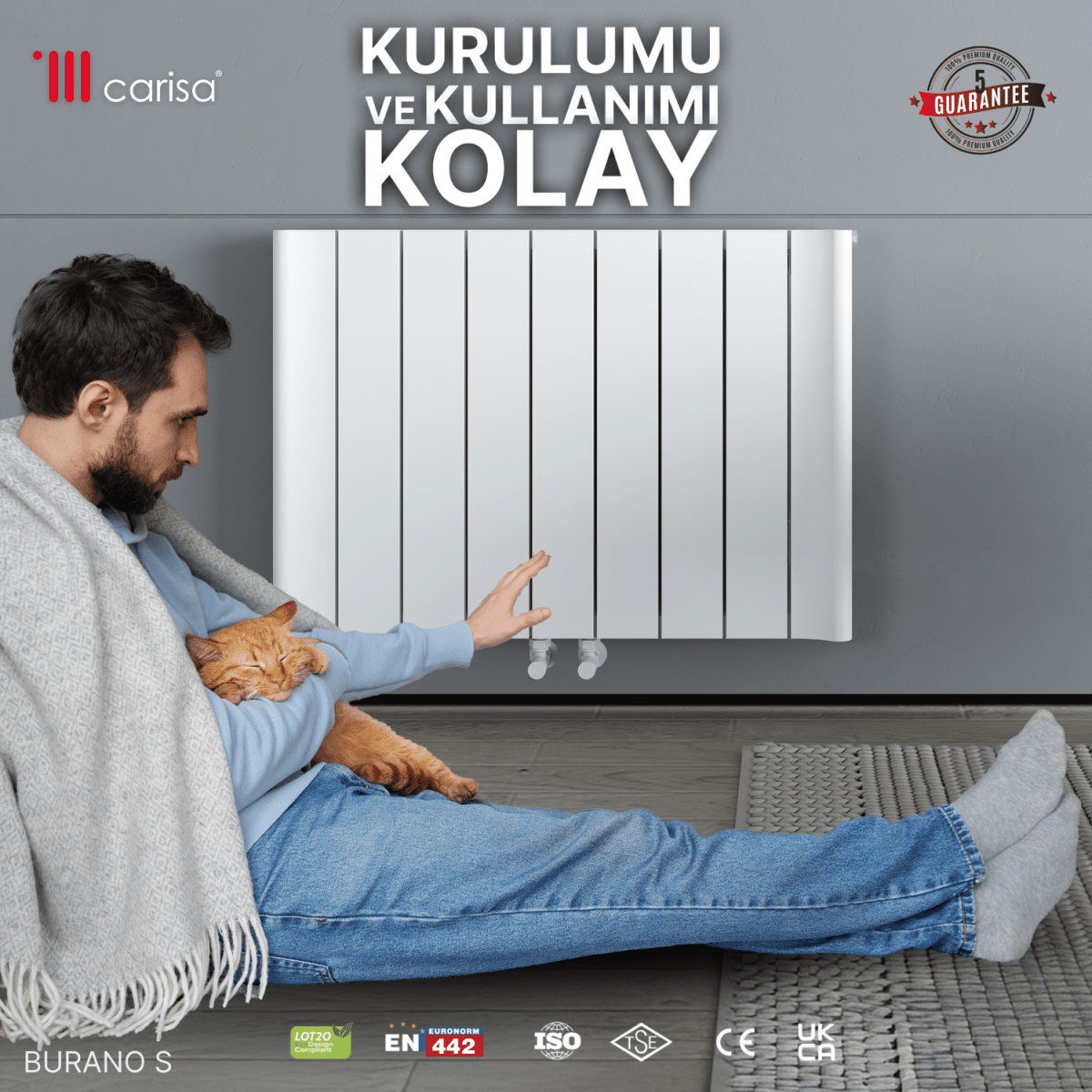 Carisa Burano Alüminyum Radyatör Beyaz Standart Bağlantı. - carisa