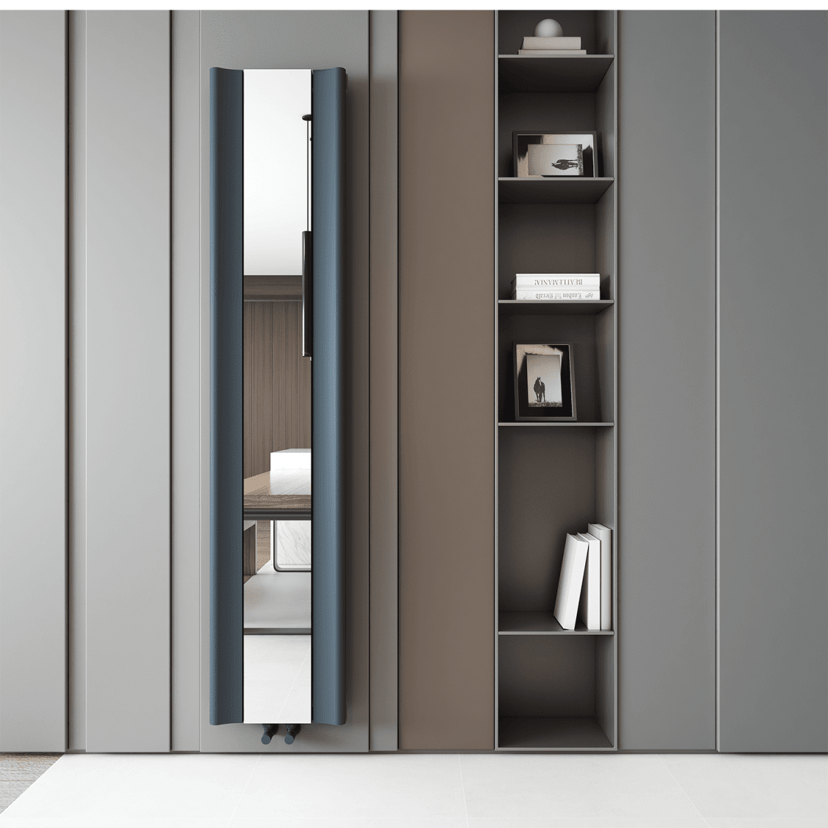 Carisa Burano Mirror Dikey Alüminyum Radyatör Modern Tasarım Antrasit - carisa