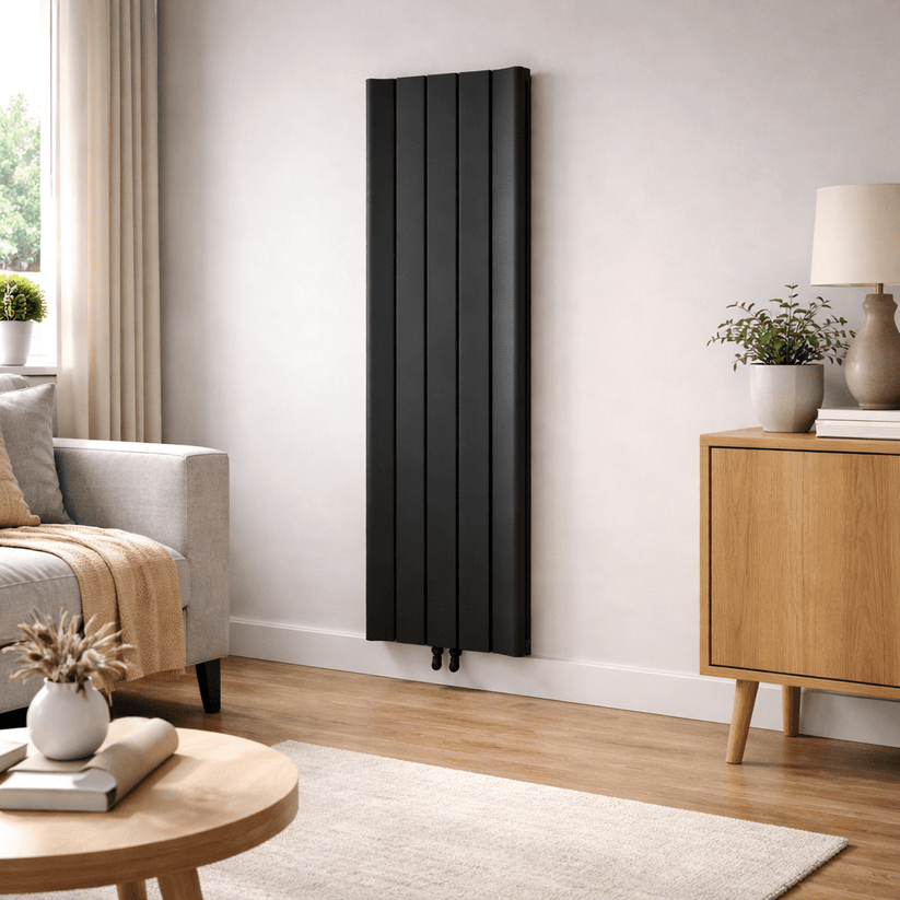 Carisa Burano Dikey Alüminyum Radyatör Modern Tasarım Siyah - carisa