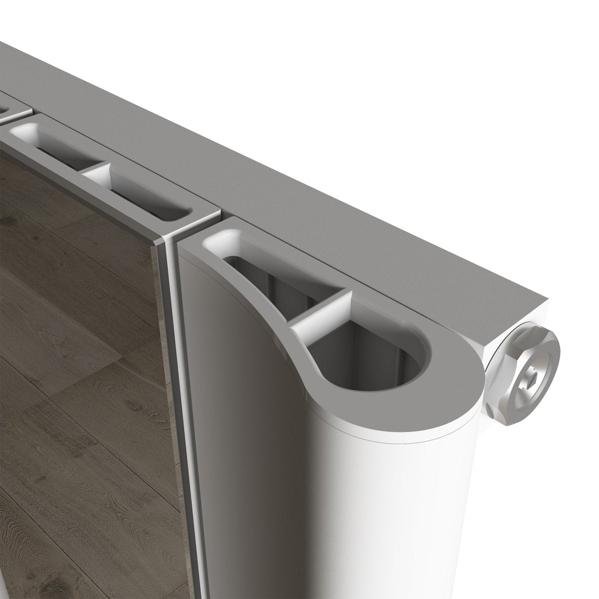 Carisa Burano Mirror Dikey Alüminyum Radyatör Modern Tasarım Beyaz - carisa