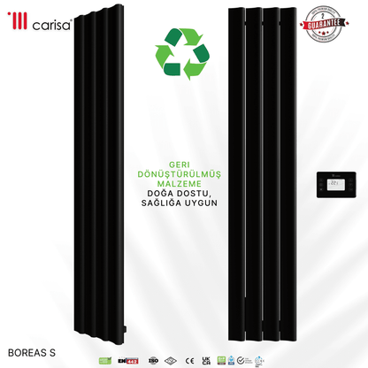 Carisa Burano S Dikey Alüminyum Radyatör Modern Tasarım Antrasit - carisa