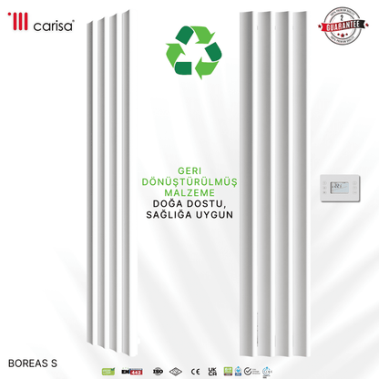 Carisa Burano S Dikey Alüminyum Radyatör Modern Tasarım Beyaz - carisa
