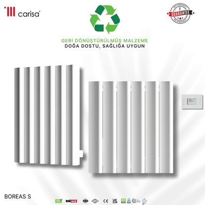 Carisa Burano S Yatay Alüminyum Radyatör Modern Tasarım Beyaz - carisa
