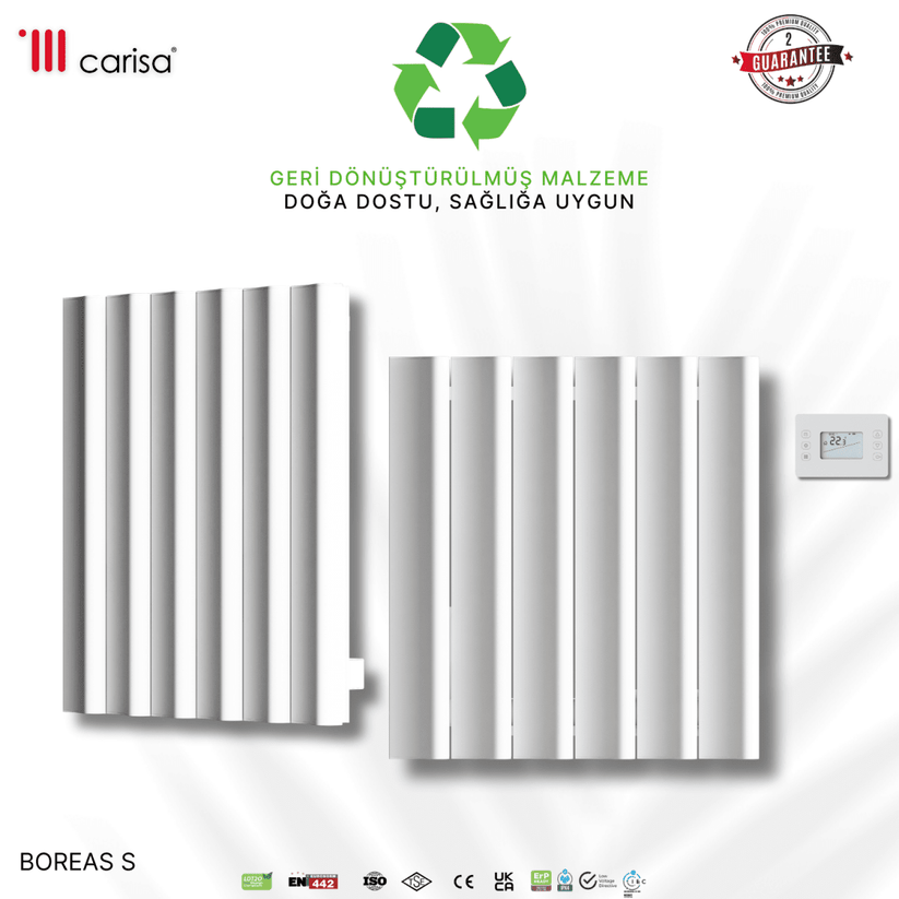 Carisa Burano S Yatay Alüminyum Radyatör Modern Tasarım Beyaz - carisa