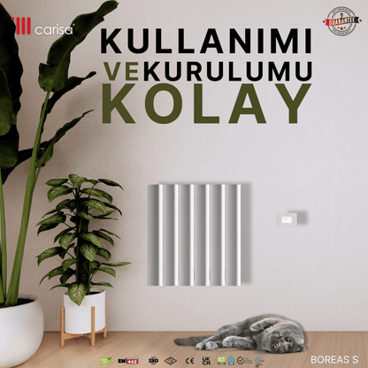 Carisa Burano S Yatay Alüminyum Radyatör Modern Tasarım Beyaz - carisa