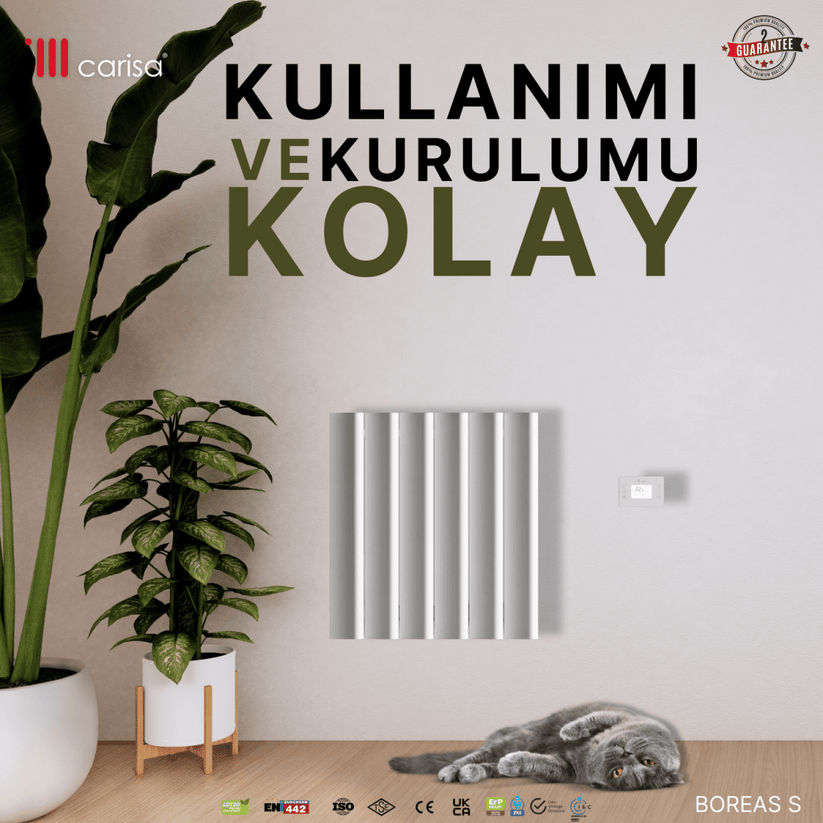 Carisa Burano S Yatay Alüminyum Radyatör Modern Tasarım Beyaz - carisa
