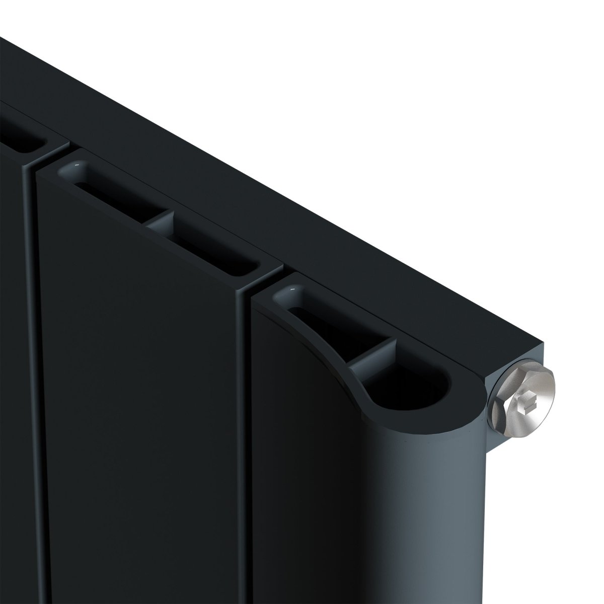 Carisa Burano Yatay Alüminyum Radyatör Modern Tasarım Siyah - carisa