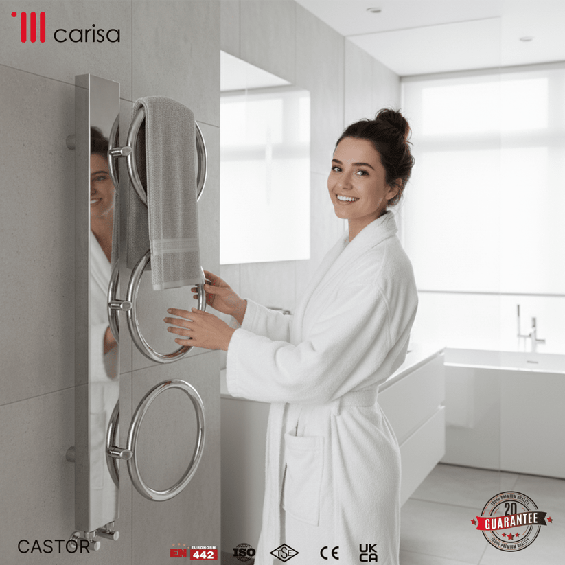 Carisa Castor Paslanmaz Çelik Havlupan Modern Tasarım Ayna Polisaj - carisa