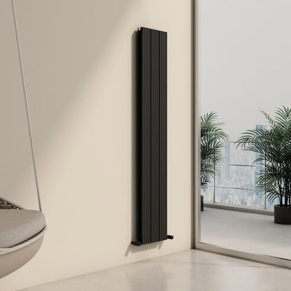Carisa Chambord Double Dikey Alüminyum Radyatör Modern Tasarım Siyah - carisa