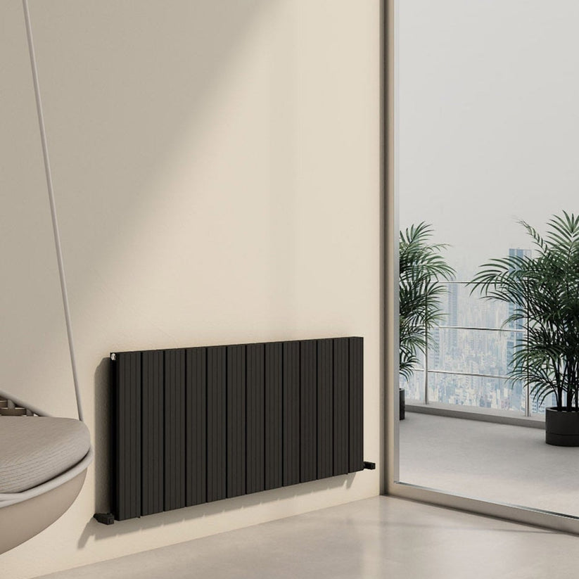 Carisa Chambord Double Yatay Alüminyum Radyatör Modern Tasarım Siyah - carisa