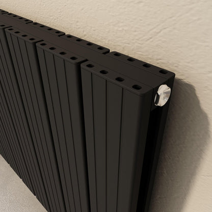 Carisa Chambord Double Yatay Alüminyum Radyatör Modern Tasarım Siyah - carisa