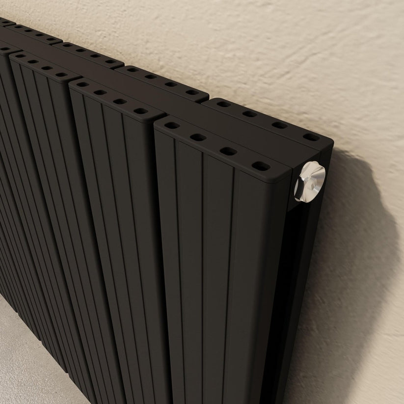 Carisa Chambord Double Yatay Alüminyum Radyatör Modern Tasarım Siyah - carisa