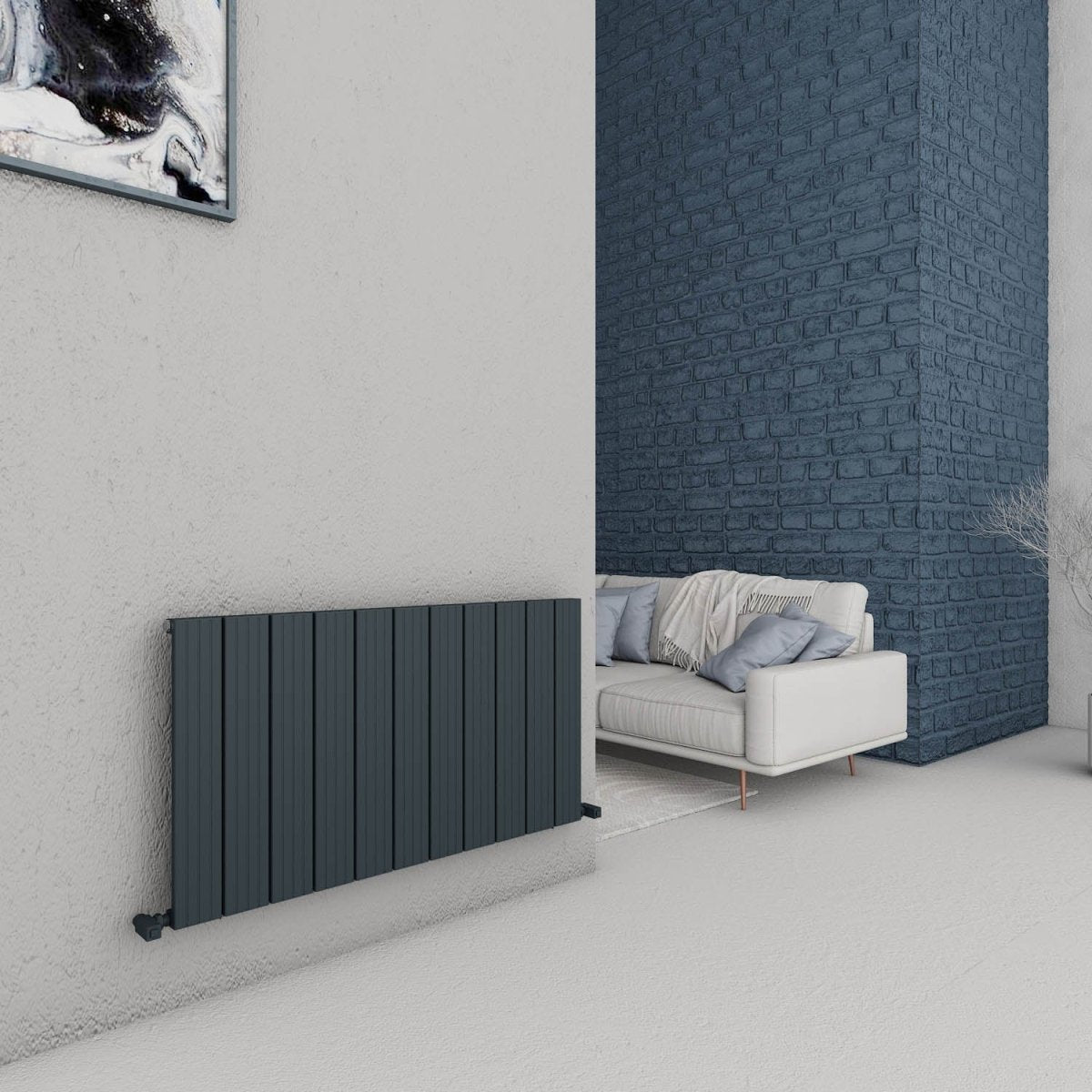 Carisa Chambord Yatay Alüminyum Radyatör Modern Tasarım Antrasit - carisa