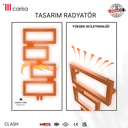 Carisa Clash Paslanmaz Çelik Havlupan Modern Tasarım Ayna Polisaj - carisa