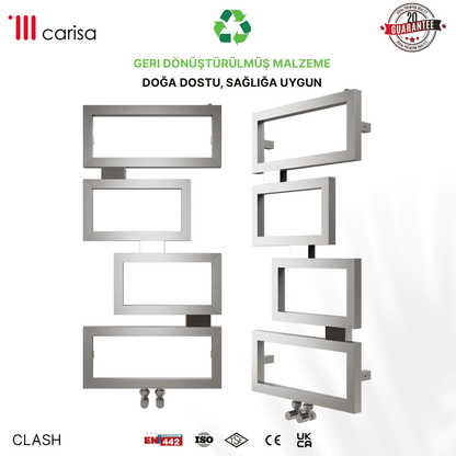 Carisa Clash Paslanmaz Çelik Havlupan Modern Tasarım Satine - carisa