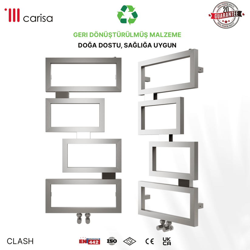 Carisa Clash Paslanmaz Çelik Havlupan Modern Tasarım Satine - carisa