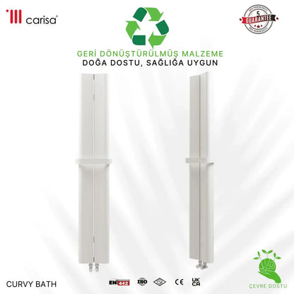 Carisa Curvy Bath Alüminyum Havlupan Modern Tasarım Beyaz - carisa