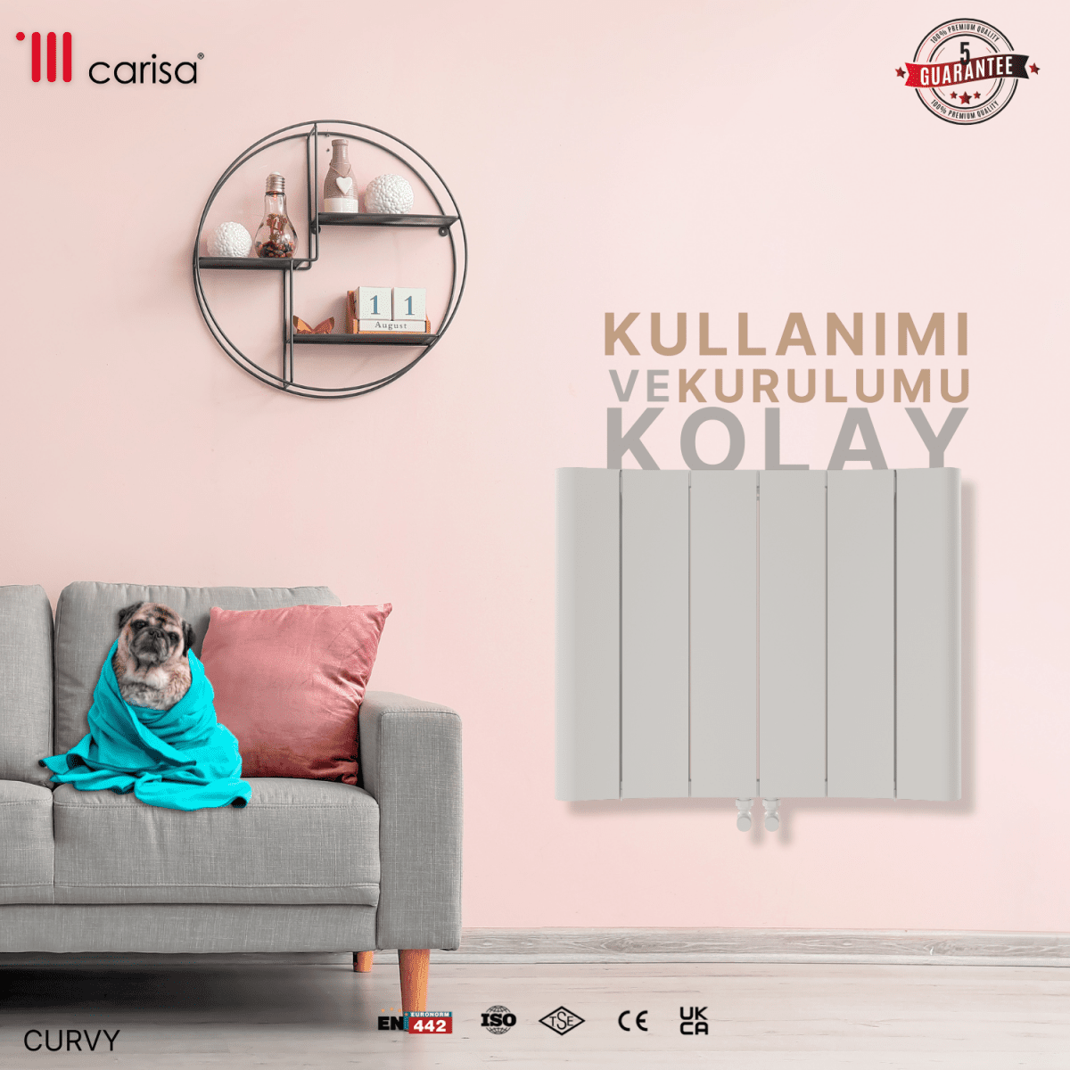 Carisa Curvy Yatay Alüminyum Radyatör Modern Tasarım Beyaz - carisa
