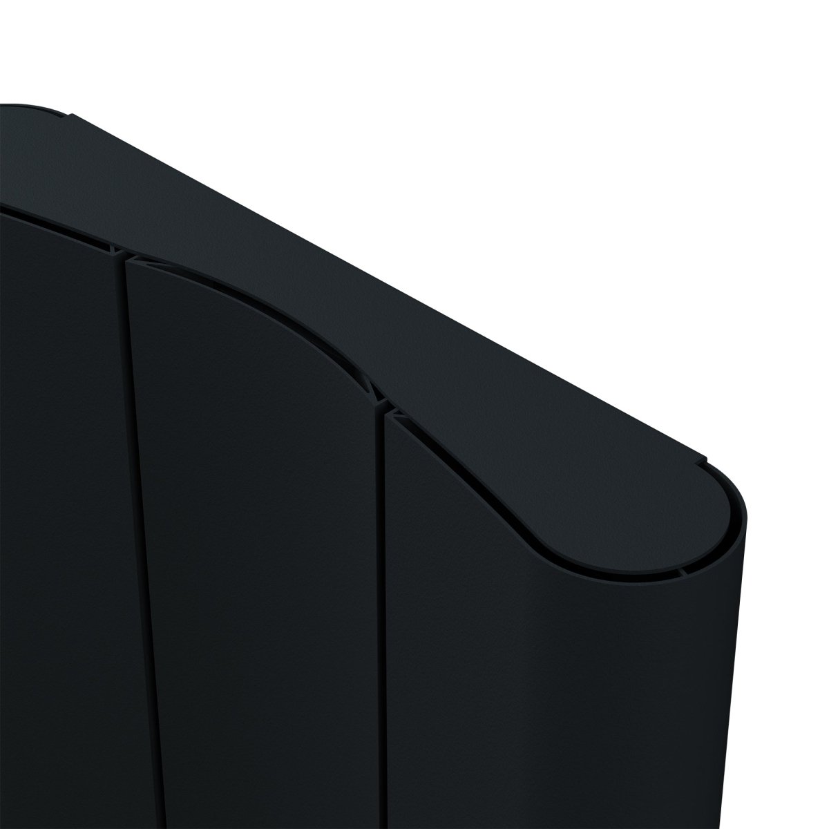 Carisa Curvy Yatay Alüminyum Radyatör Modern Tasarım Siyah - carisa