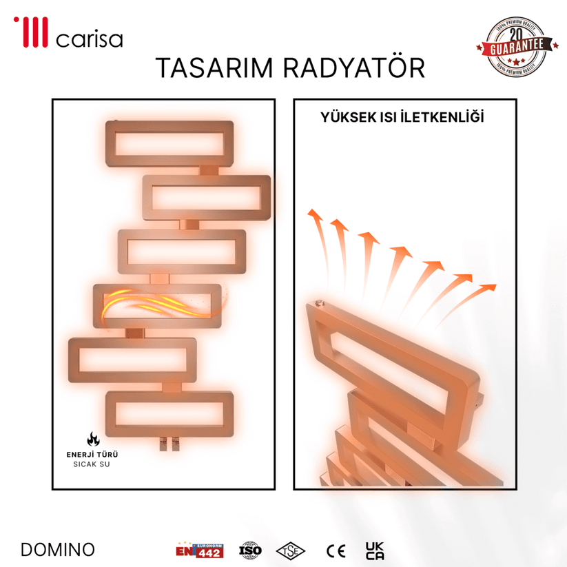 Carisa Domino Paslanmaz Çelik Havlupan Modern Tasarım Ayna Polisaj - carisa