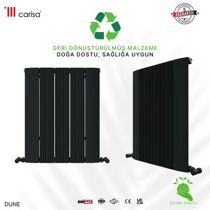 Carisa Dune Alüminyum Radyatör Siyah Standart Bağlantı - carisa