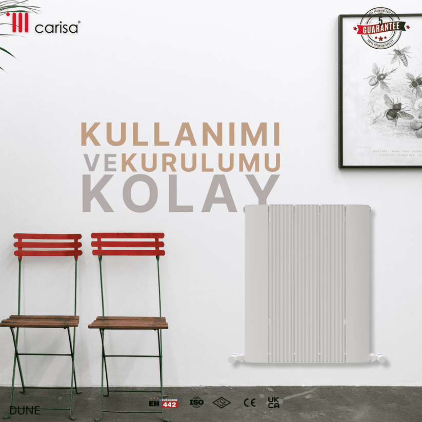Carisa Dune Alüminyum Radyatör Beyaz Standart Bağlantı - carisa