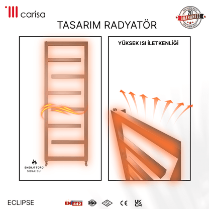 Carisa Eclipse Paslanmaz Çelik Havlupan Modern Tasarım Ayna Polisaj - carisa