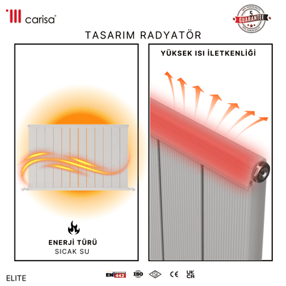 Carisa Elite Alüminyum Radyatör Beyaz Standart Bağlantı - carisa
