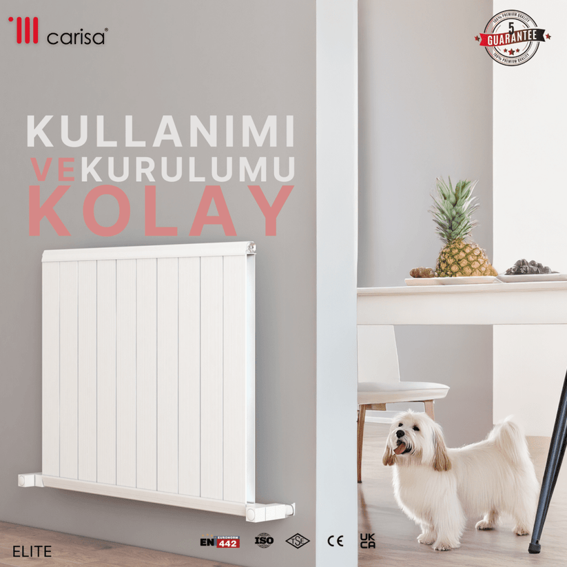 Carisa Elite Alüminyum Radyatör Beyaz Standart Bağlantı - carisa