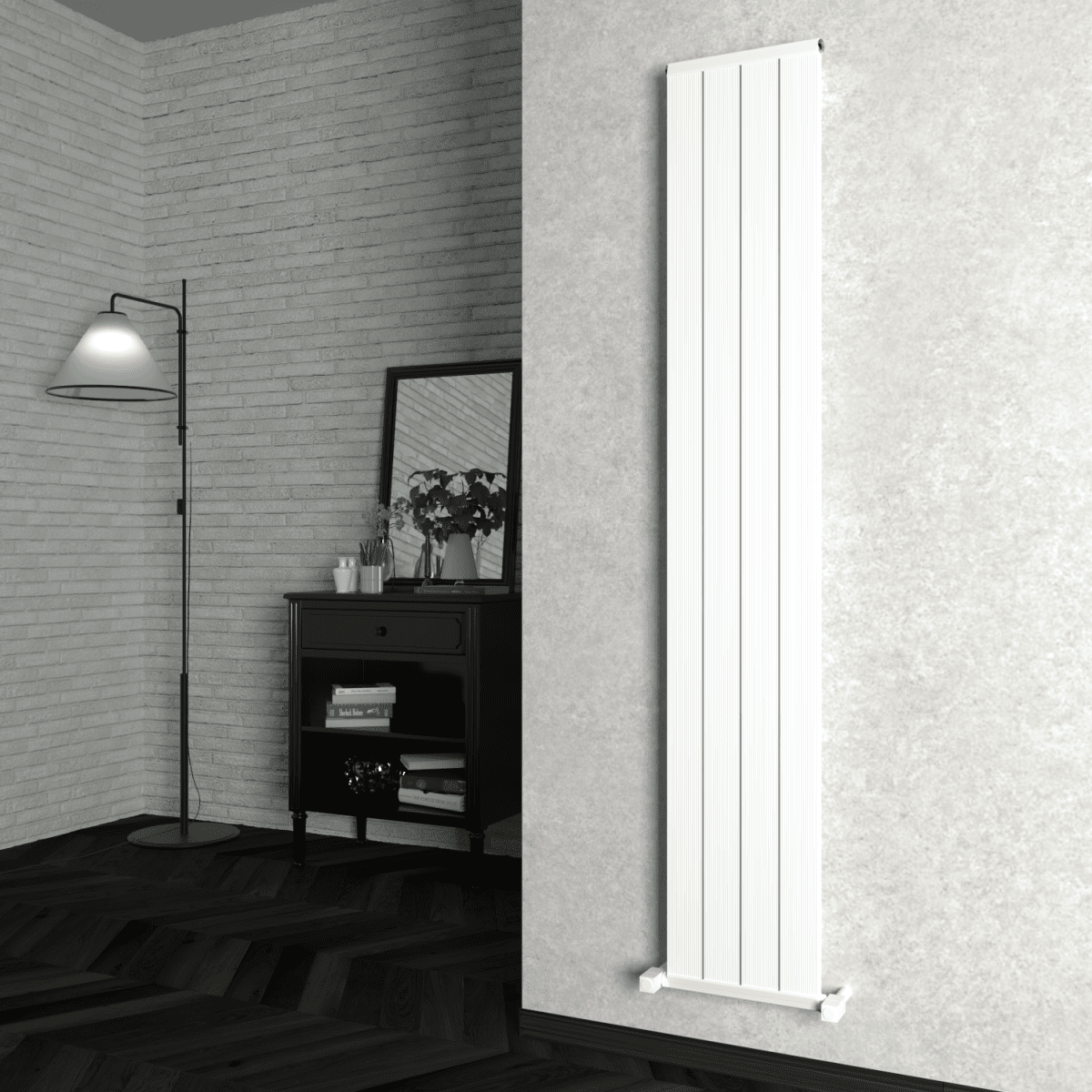 Carisa Elite Dikey Alüminyum Radyatör Modern Tasarım Parlak Beyaz - carisa