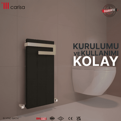 Carisa Elvino Bath Alüminyum Havlupan Modern Tasarım Siyah - carisa