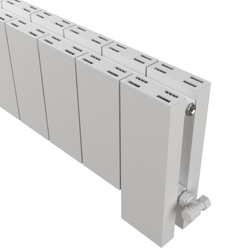 Carisa Elvino Floor Yatay Alüminyum Radyatör Modern Tasarım Beyaz - carisa