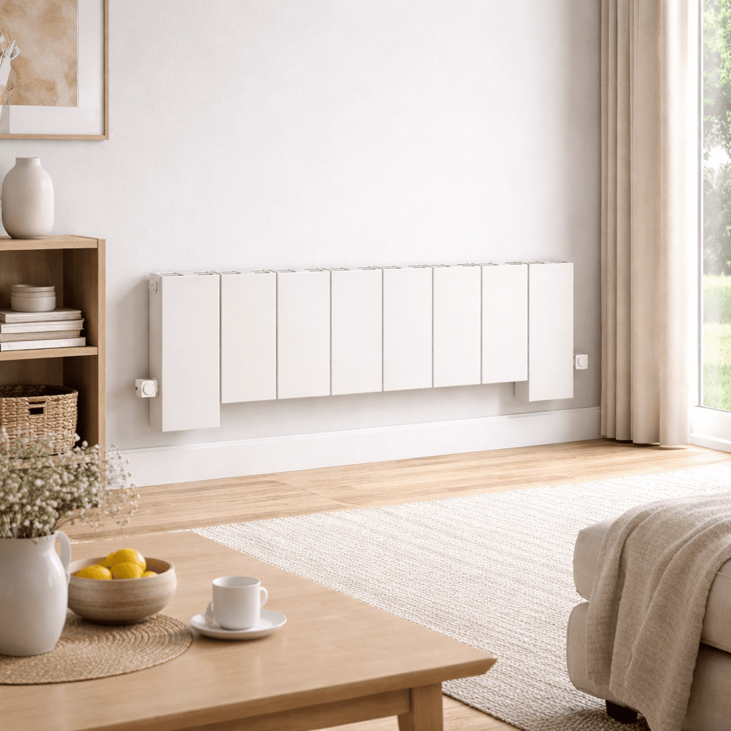 Carisa Elvino Floor Yatay Alüminyum Radyatör Modern Tasarım Beyaz - carisa