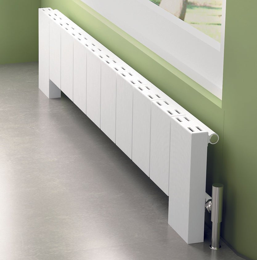 Carisa Elvino Floor Yatay Alüminyum Radyatör Modern Tasarım Beyaz - carisa