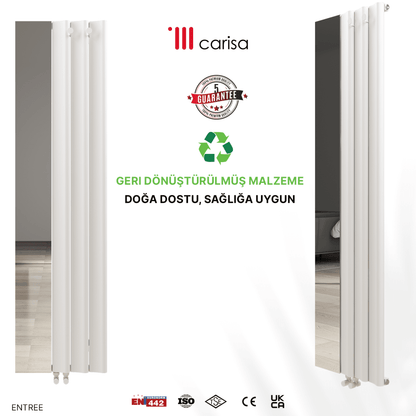 Carisa Entree Dikey Alüminyum Radyatör Modern Tasarım Beyaz - carisa