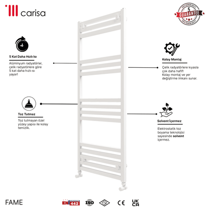 Carisa Fame Alüminyum Havlupan Beyaz Standart Bağlantı - carisa